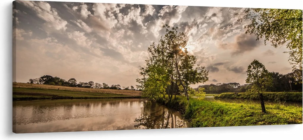 Természet kép sugarakkal (120x50 cm)