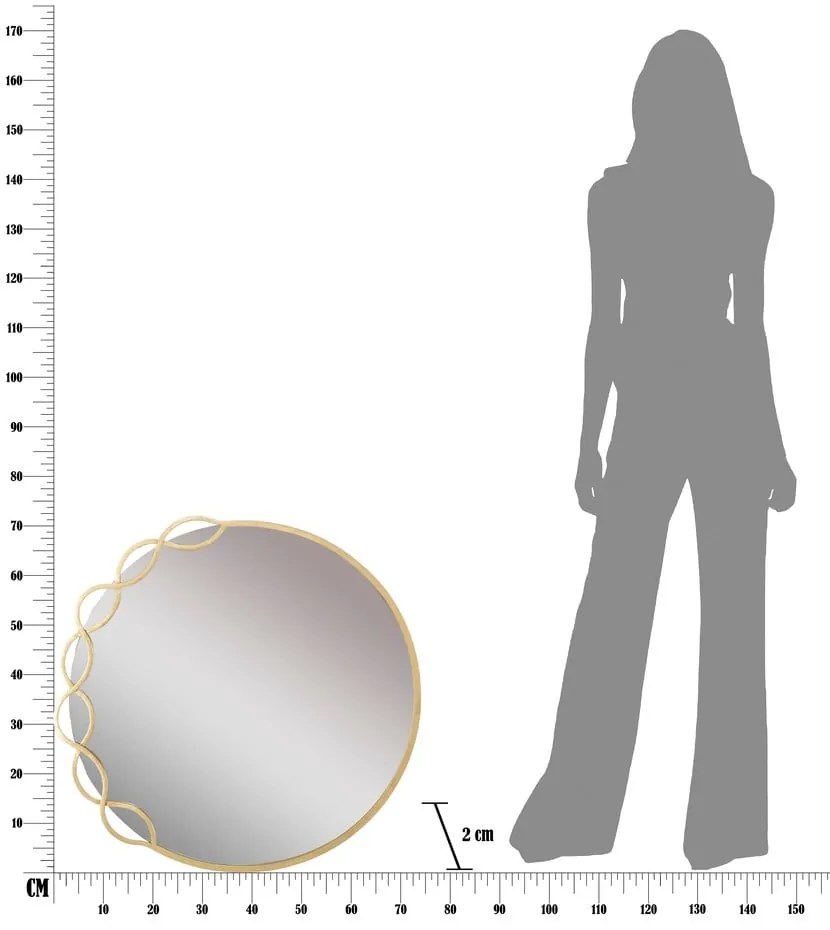Fali tükör ø 72 cm Eleonor – Mauro Ferretti