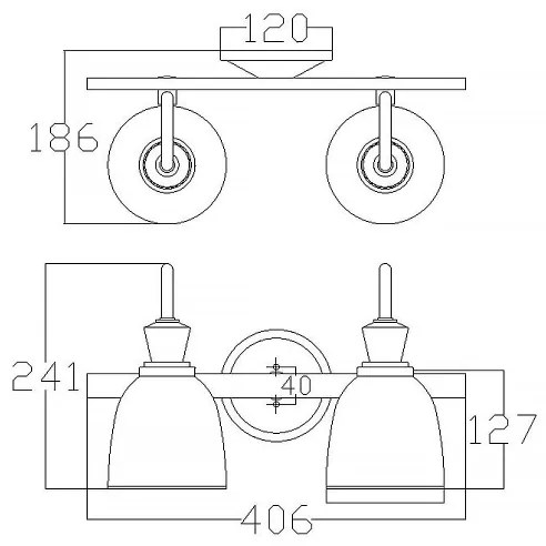 Elstead KL-CORA2-BATH - LED Fürdőszobai fali lámpa CORA 2xG9/3W/230V IP44