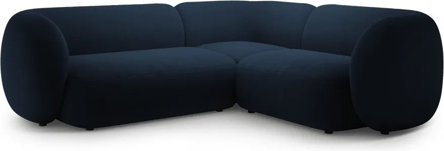 Kék bársony sarokkanapé (jobb oldali-L alakú) Kate – Micadoni