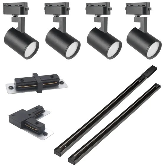 Spotlámpa sínrendszerhez LYNX 4xGU10/10W/230V fekete
