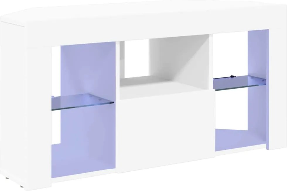 vidaXL Sarok LED TV szekrény Fehér 100 x 40 x 50 cm Faanyag