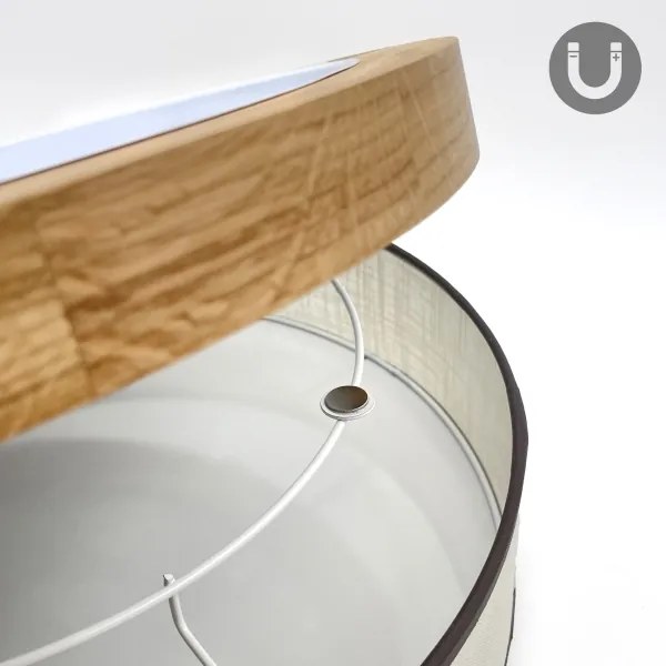 Brilagi - BELLADONNA LED mennyezeti lámpa LED/36W/230V, átm. 40 cm, krémszín/tölgy