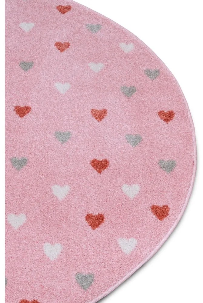 Rózsaszín gyerek szőnyeg ø 100 cm Little Hearts – Hanse Home