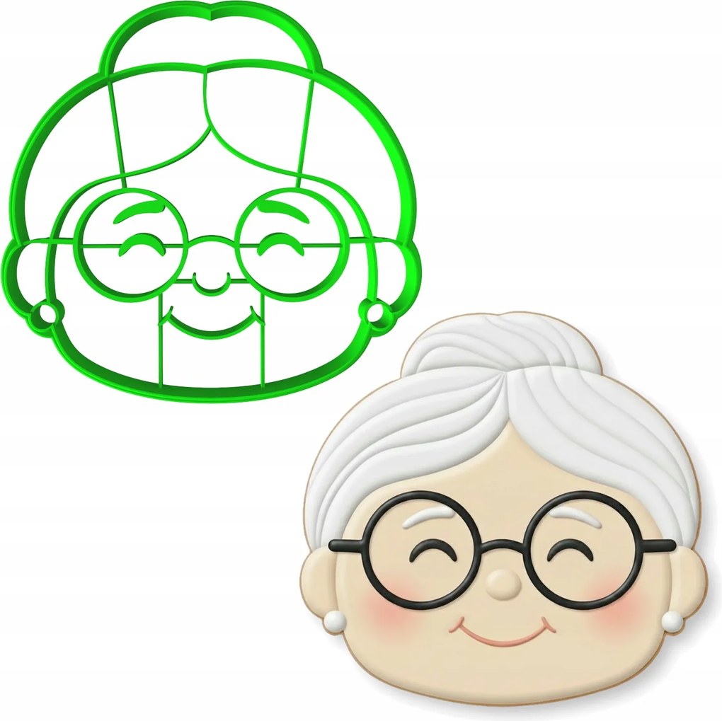 Mézeskalács lyukasztó Nagymama És Nagypapa Napjára 10cm