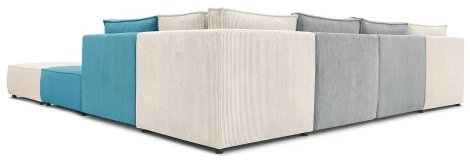 Kordbársony sarokkanapé ("U" alakú-variálható) Nihad modular – Bobochic Paris