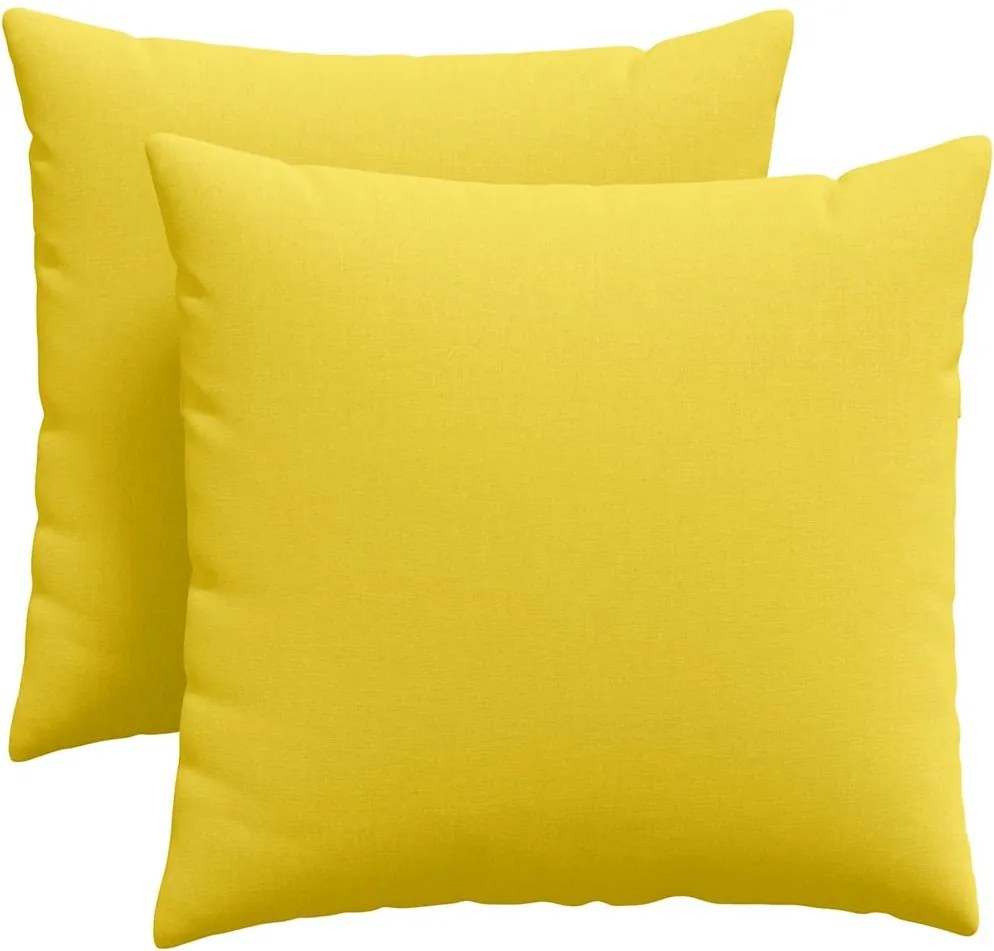 vidaXL Kanapé párnák 2 pcs Világos sárga 45 x 45 cm szövet