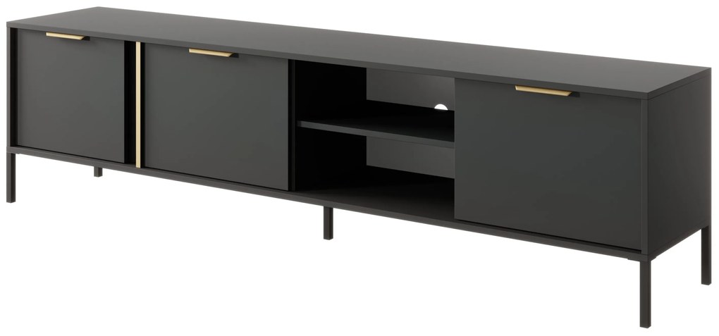TV asztal/szekrény Lyran 3D (antracit + arany). 1071358
