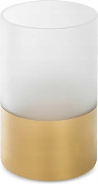 Dekorációs gyertyatartó LUNA5 12x20 Eurofirany fehér arany, henger alakú