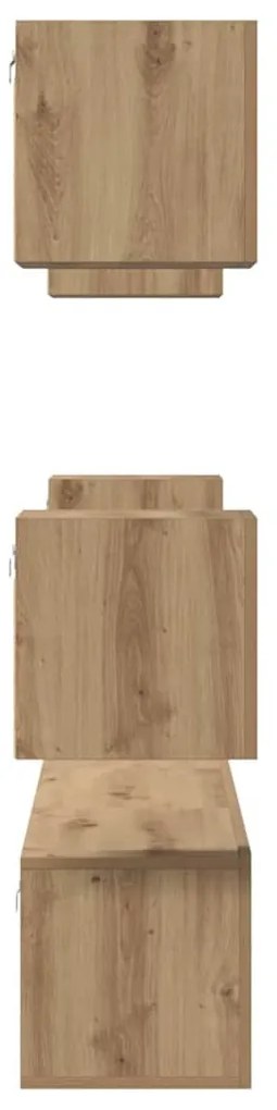 TV szekrény garnitúra 7 pcs kézműves tölgy 60 x 30 x 30 cm