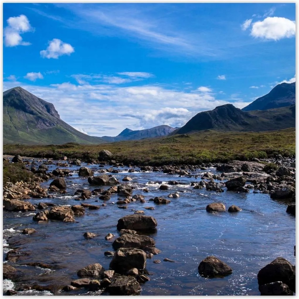 Poszterek 140x140 Kő folyó Hegyek