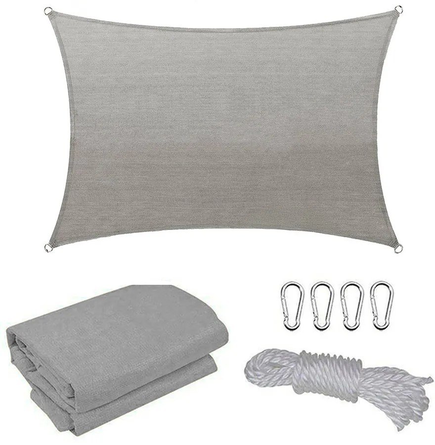 Rana napvitorla négyszög alakú 4x5 m szürke