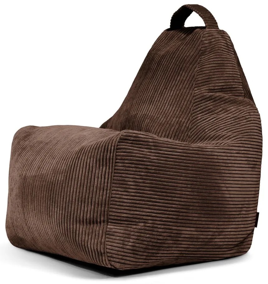 Sötétbarna kordbársony babzsákfotel Play Amuse – SLOWDOWN