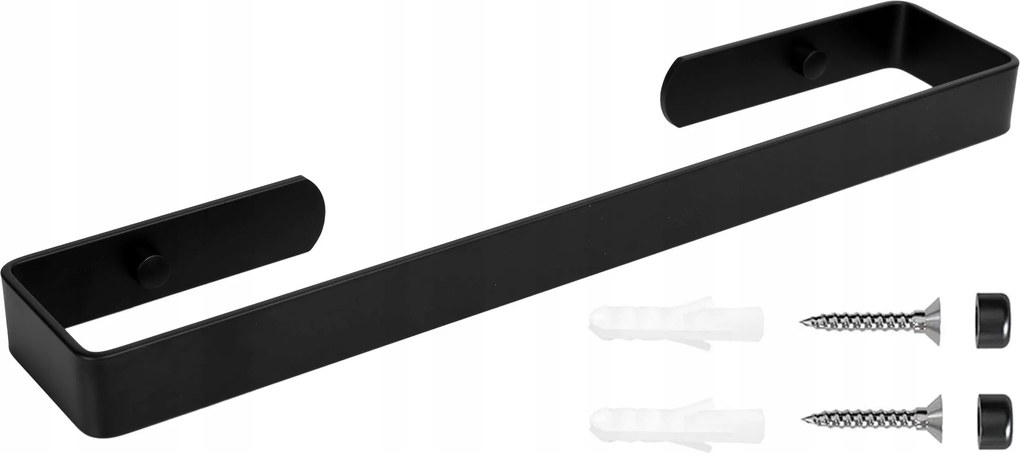 Fali Törölközőtartó Fürdőszobai Tartó Loft Fekete Fürdőszobai 40 cm