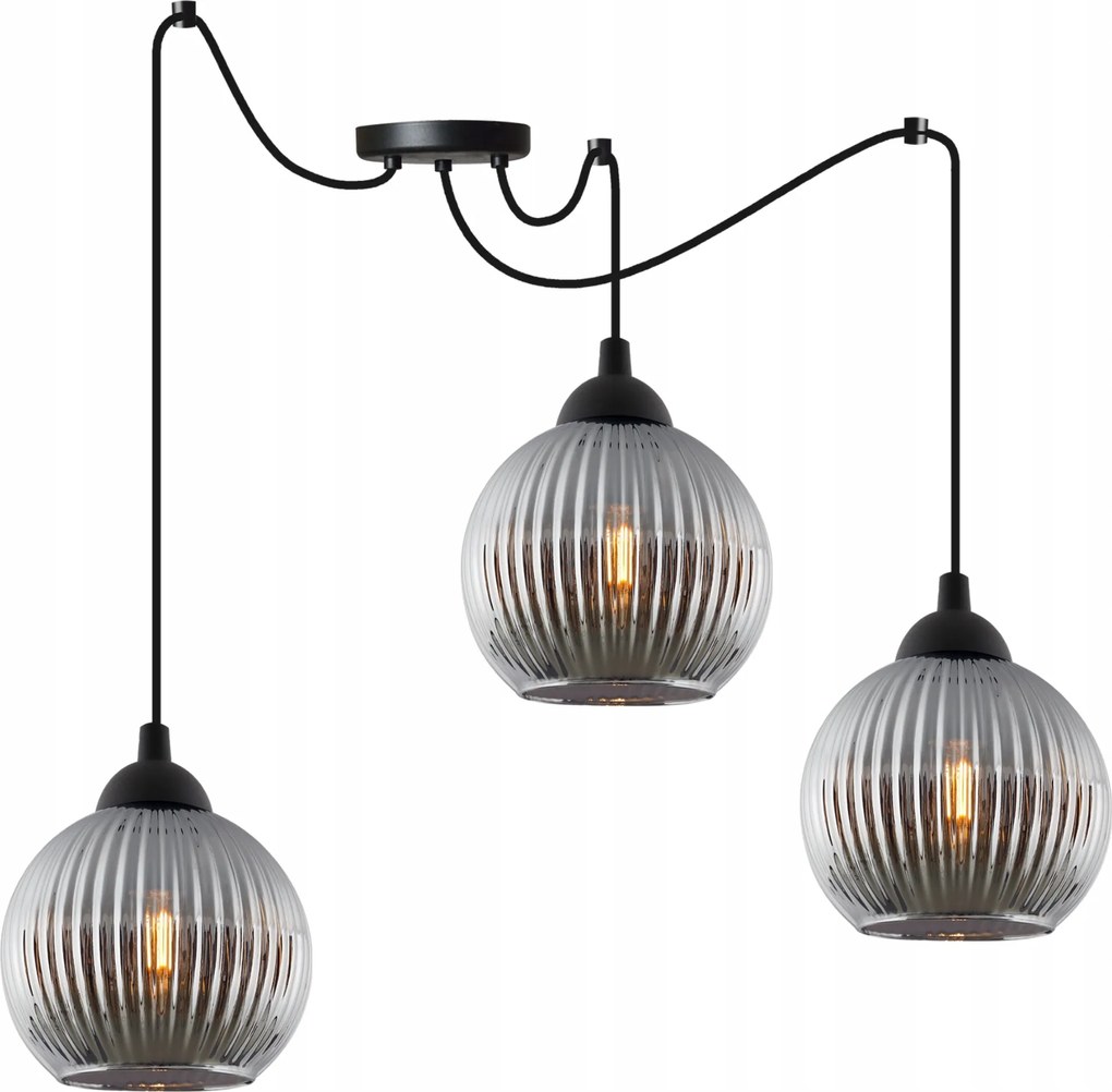 Mennyezeti Lámpa Függő Csillár Konyhába Nappaliba Pók Tripla Üveg E27