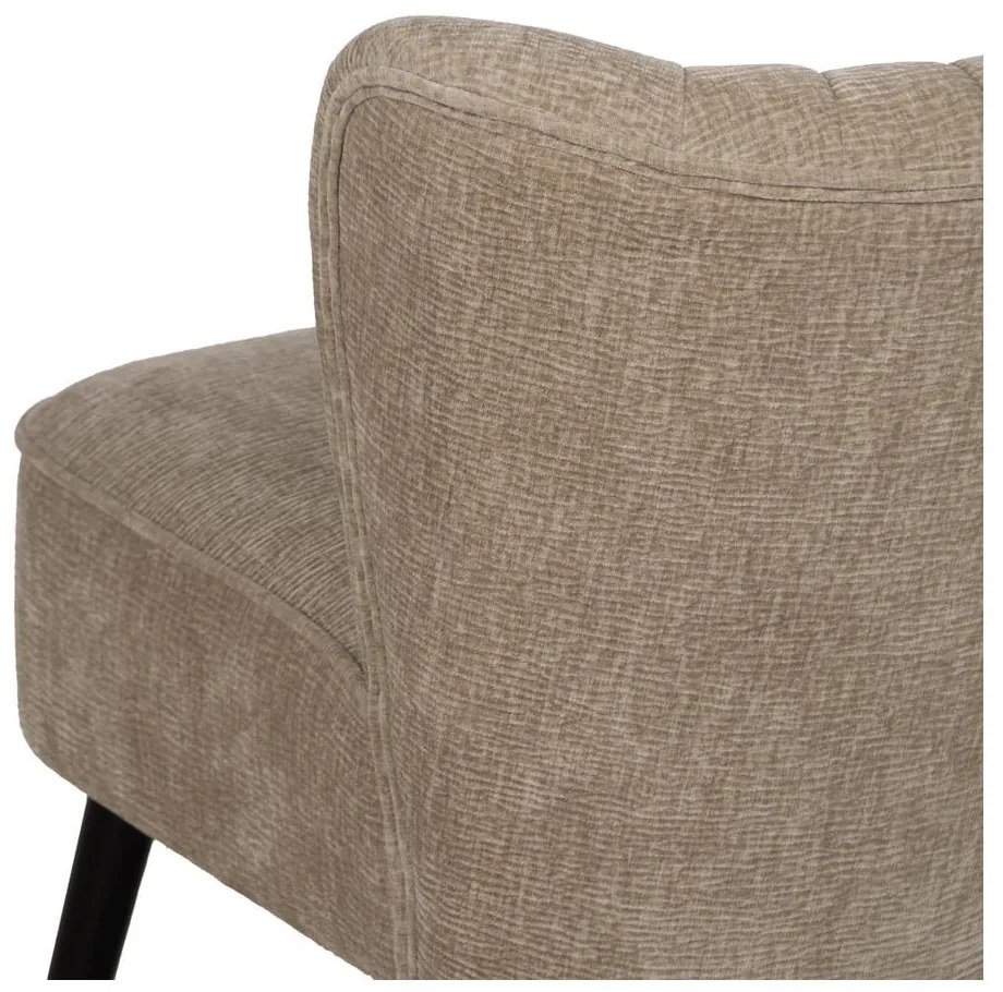 Bézs zsenília fotel Glam – Ixia