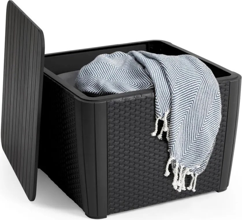 Allibert Asztal + doboz LUZON grafit