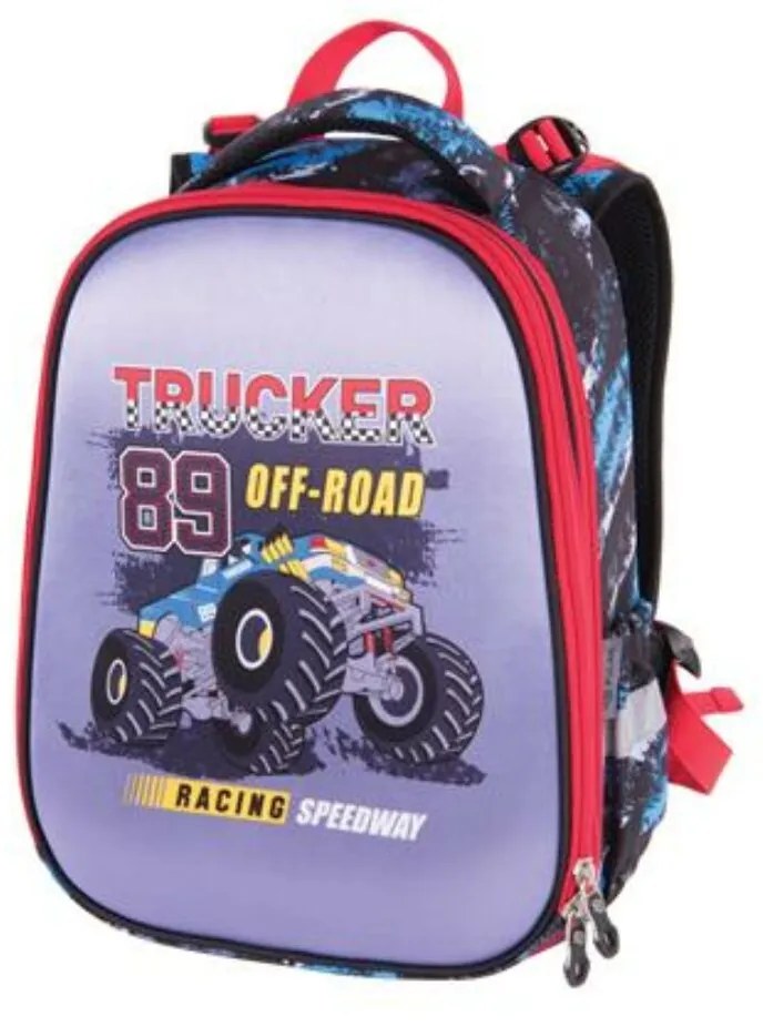 Hátizsák, anatómiai, PULSE Anatomic Cube Off-Road, fekete-piros (PLS122162F)