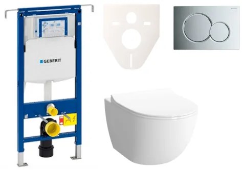 Fali WC szett Geberit előtétfalas szereléshez + VitrA Shift WC SIKOGES4N2