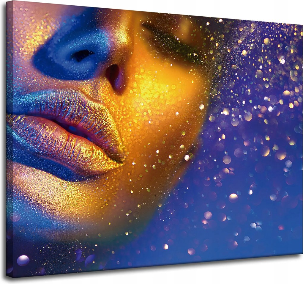 Vászonkép Arany Arc Nők Modern Művészet 100x80 cm