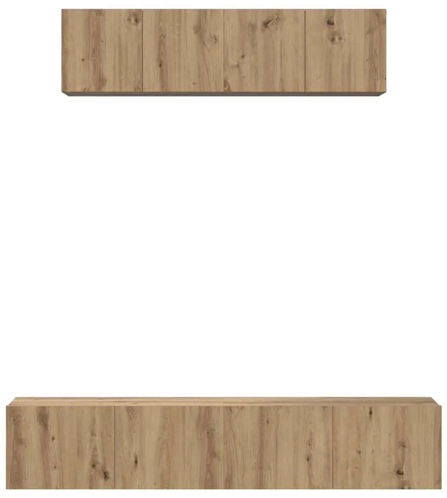 TV Szekrény Szett 4 pcs kézműves tölgy Közepes 80 x 30 x 30 cm