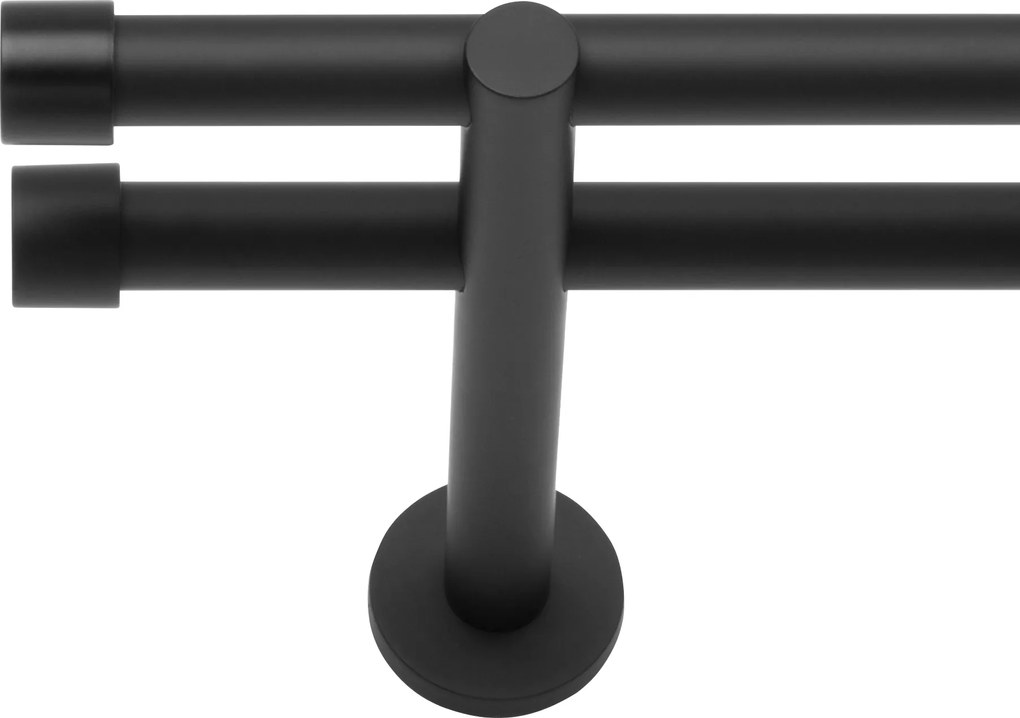 Dupla Fém Függönykarnis 440 CM 19+19 MM Loft 3 Választható Szín