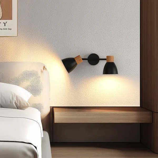 Brilagi - Spotlámpa ODENSE 2xE14/10W/230V gumifa/fekete