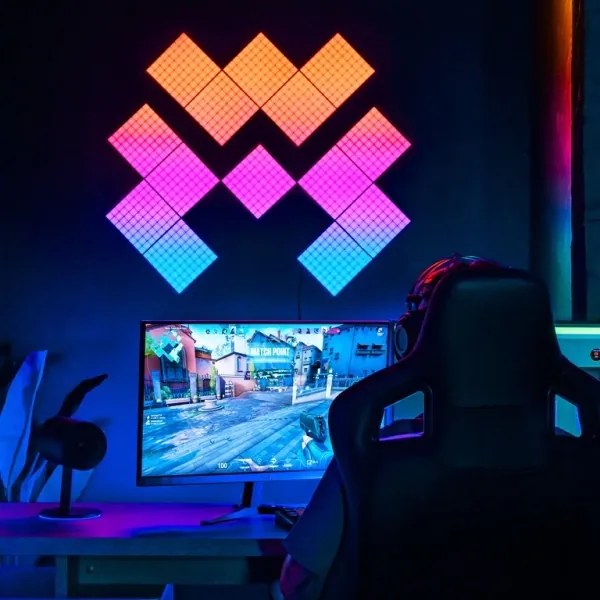 Twinkly TWQ064STW-07-BEU - KÉSZLET 6xLED RGB Panel SQUARES 64xLED 16x16 cm Wi-Fi