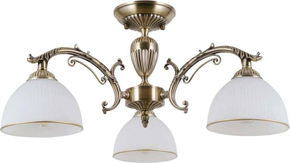 ITALUX PND-5122-3 FENEZA Klasszikus Csillár Antik Bronz, Fehér E27 IP20