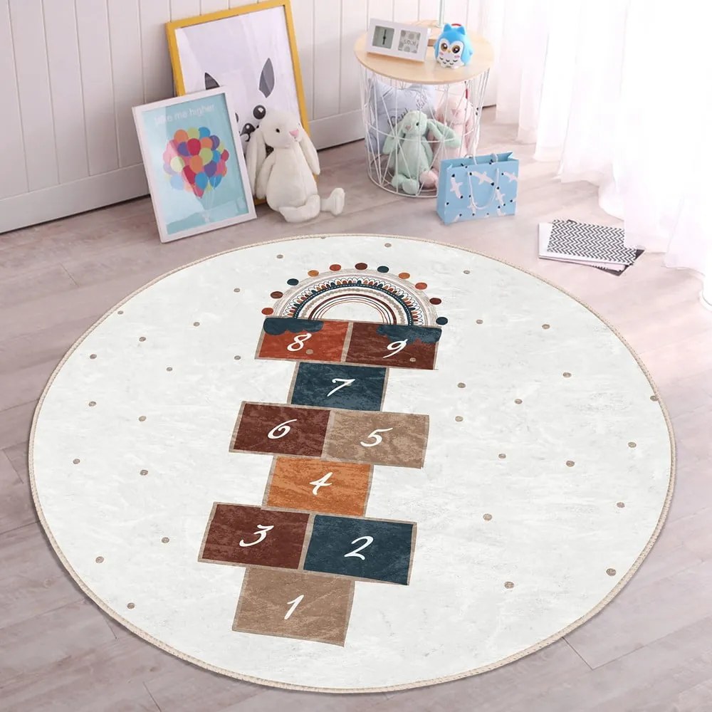 Krémszínű gyerek szőnyeg ø 80 cm Comfort – Mila Home