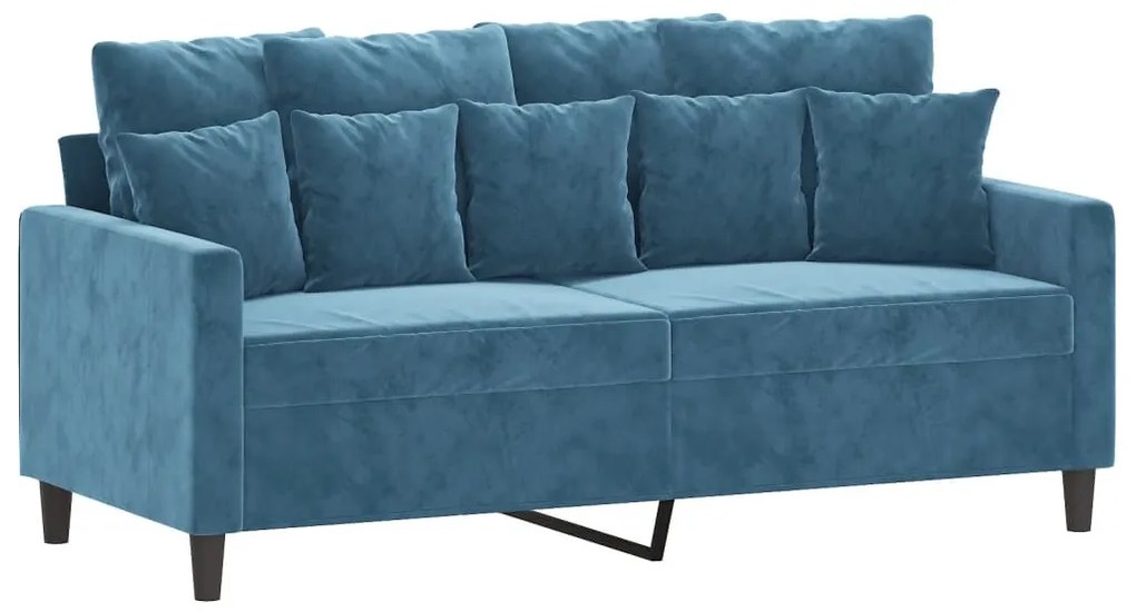 vidaXL kétszemélyes kék bársony kanapé 140 cm