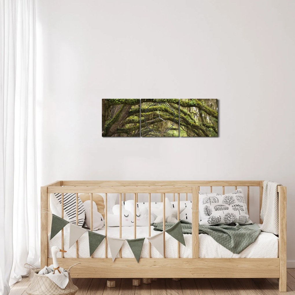 Kép - Oaks Avenue, Charleston, Dél-Karolina, Egyesült Államok (órával) (90x30 cm)