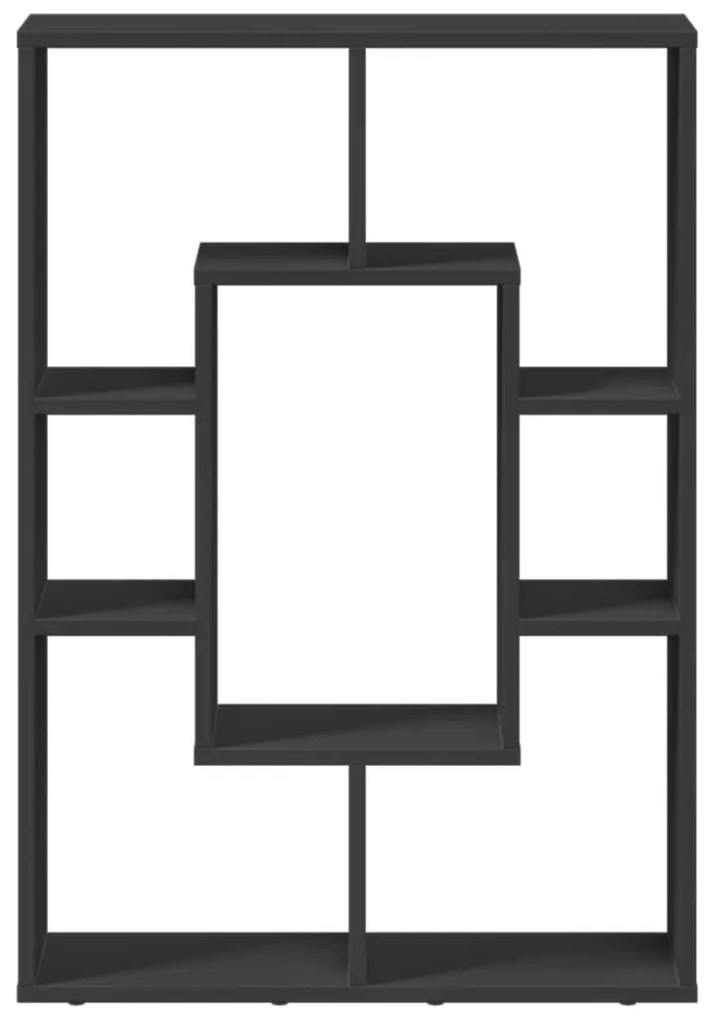 fekete szerelt fa könyvespolc 63 x 20 x 90 cm