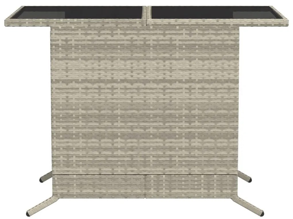 vidaXL 3 részes világosszürke polyrattan bisztrógarnitúra párnákkal