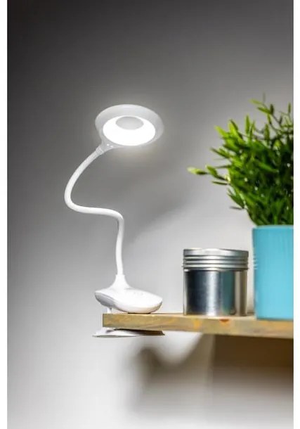 Lámpa Asztali RINGO, 4W, 200lm.DC5V, 1A, 3000K-6000K, 3-CCT, bat.1200 mAh, Ra>80, fényerő-szabályozás, fehér