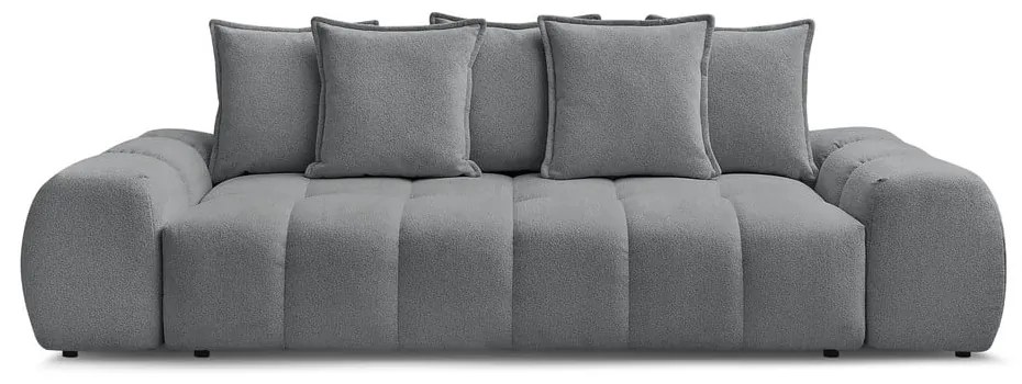 Sötétszürke zsenília kinyitható-tárolóhelyes kanapé 278 cm Everest – Bobochic Paris