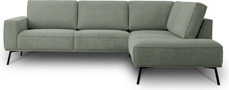 Zöld zsenília sarokkanapé (jobb oldali-L alakú) Amsterdam – Scandic