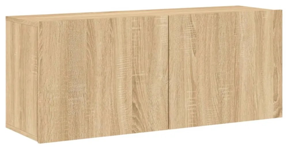 sonoma tölgy színű fali TV-szekrény 100 x 30 x 41 cm