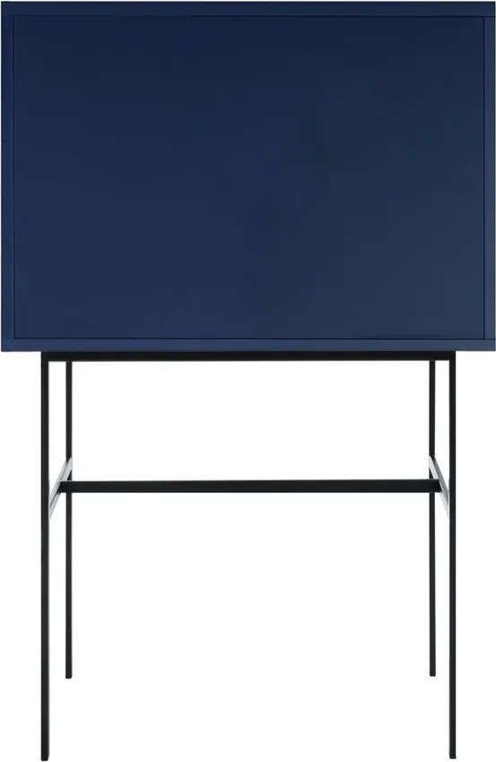 Sötétkék tálalószekrény tolóajtóval 70x109x40 cm Lekko – noo.ma