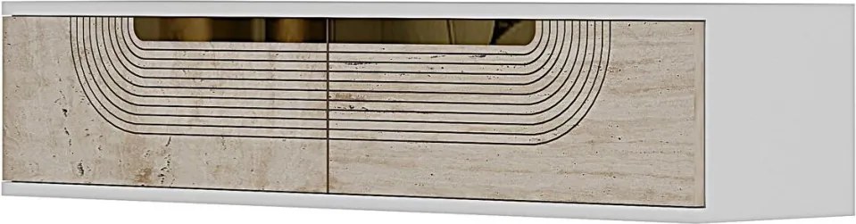 Meyra 120 - White, Travertine, Gold
