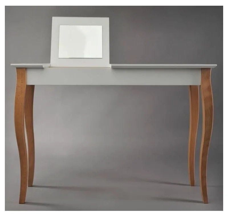 Dressing Table fehér fésülködőasztal tükörrel, hosszúság 105 cm - Ragaba