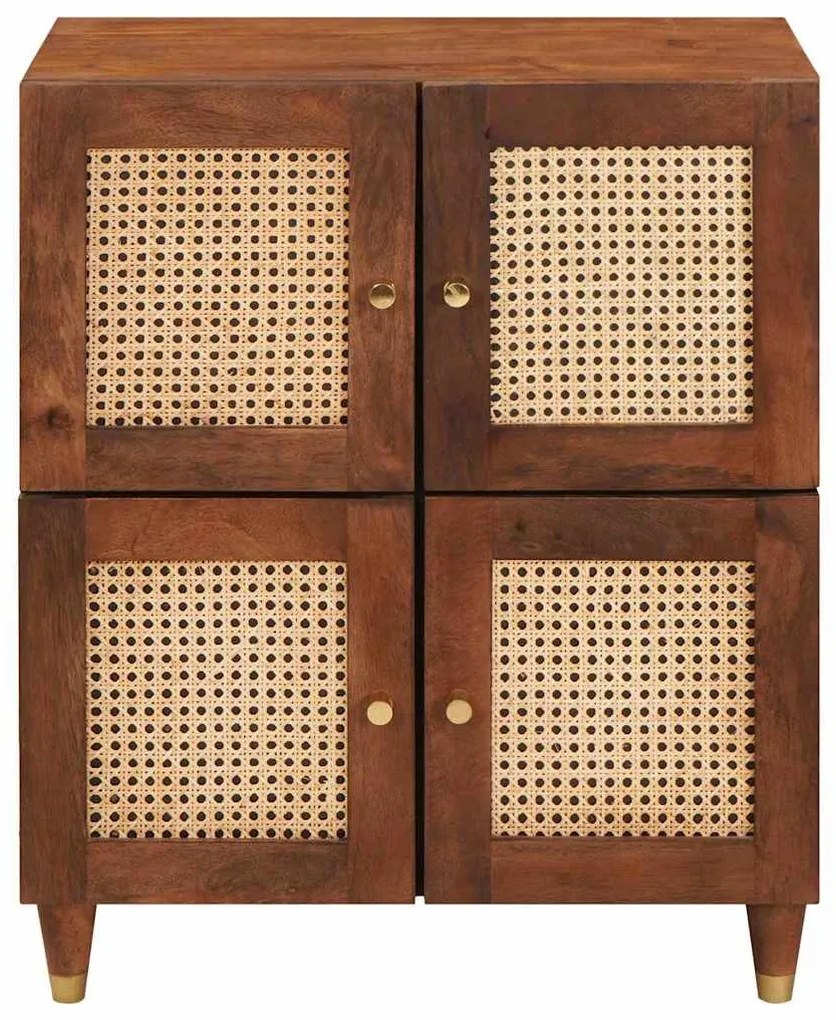 Széf Barna 60 x 33.5 x 75 cm Kanna és tömör mango fa