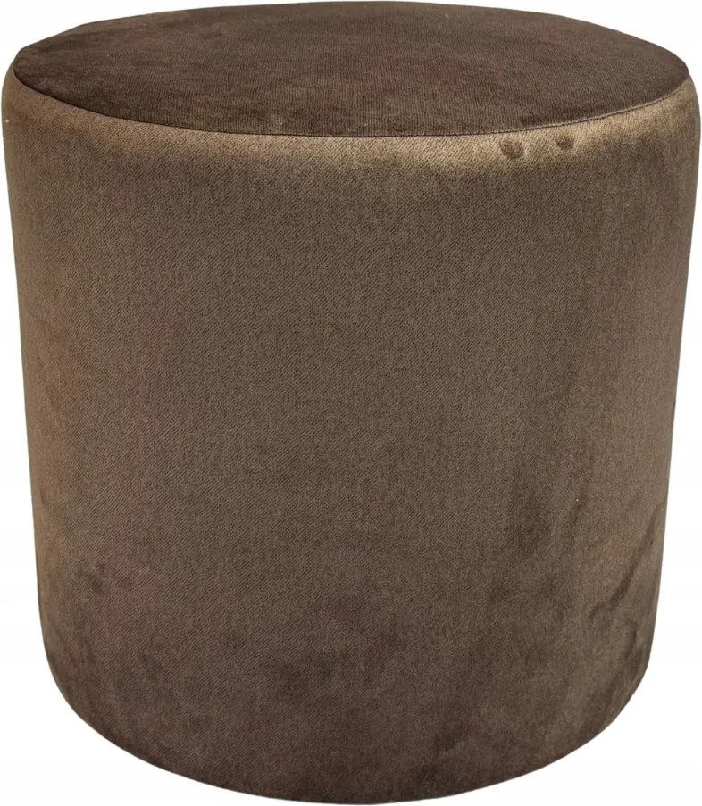 Puff kerek velúr sötétbarna könnyen tisztítható lángálló