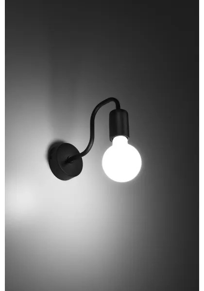 Sollux SL.1445 - Fali lámpa VECTOR 1xE27/15W/230V fekete