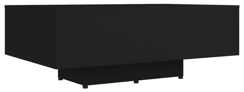 Fekete szerelt fa dohányzóasztal 85 x 55 x 31 cm