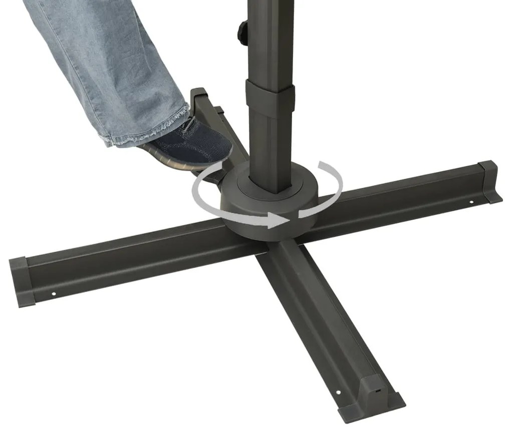 dupla tetejű terrakotta konzolos kerti napernyő 400 x 300 cm