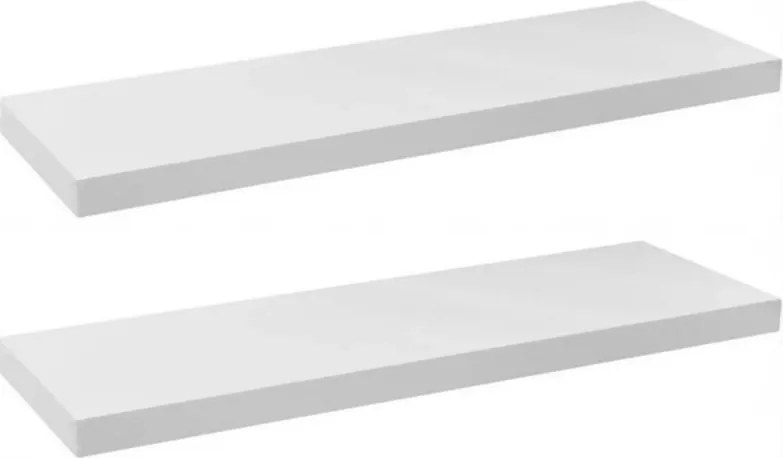 Falra Akasztható Polc 65 CM Fehér 2 Db-os Szett
