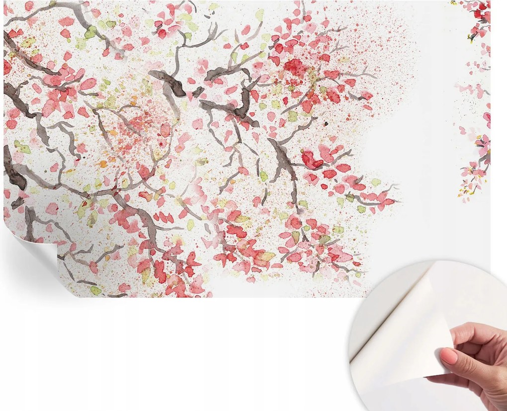 Dekoratív Öntapadós Tapéta Divatos Minták Virágzó ágak 416x254 cm