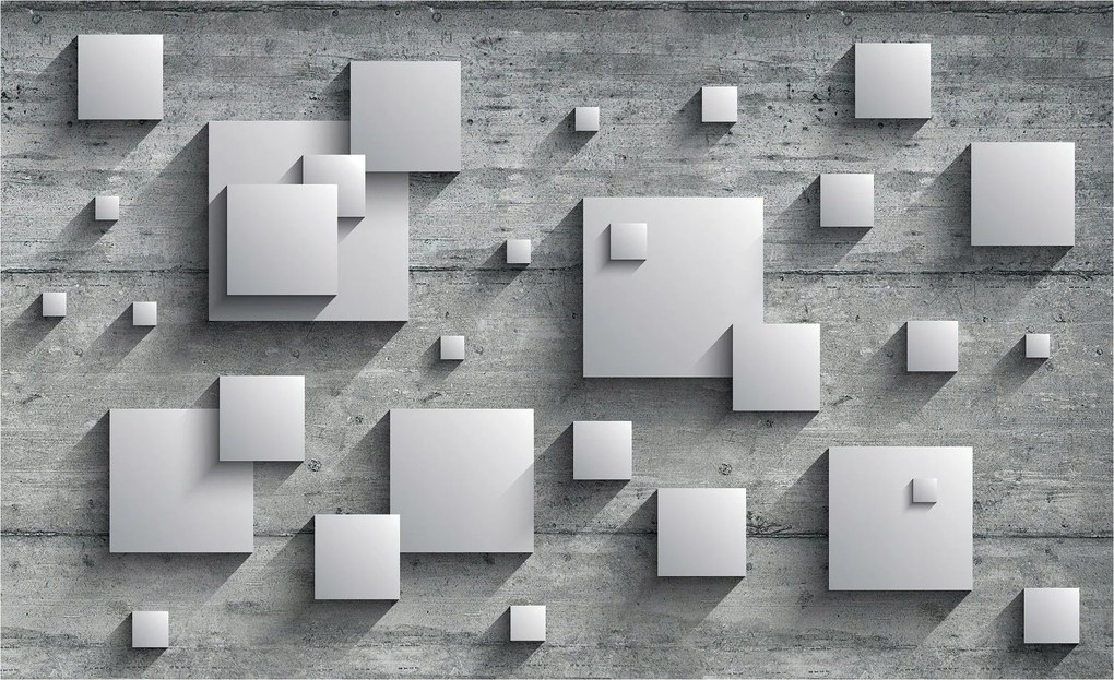 Fotótapéta Négyzetek Geometria Modern Térbeli illúzió 200x140 +ragasztó