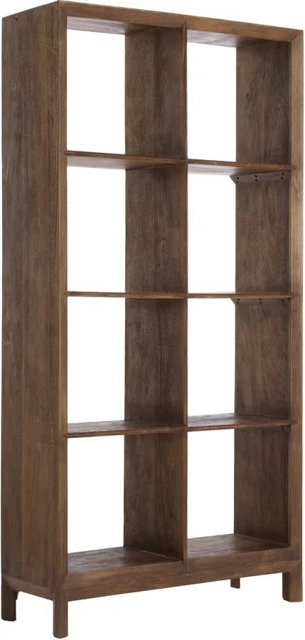 Natúr színű mangófa könyvespolc 95x190 cm Sondrio – Light &amp; Living